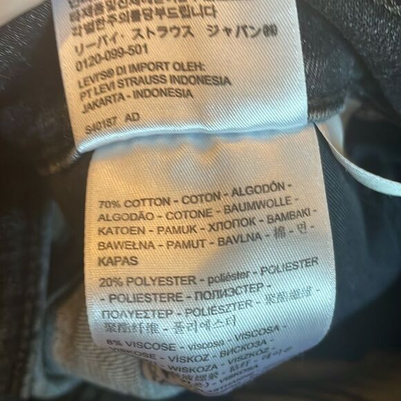 Levi’s High Rise short raw hemline black/ gray size 26 - Picture 4 of 8